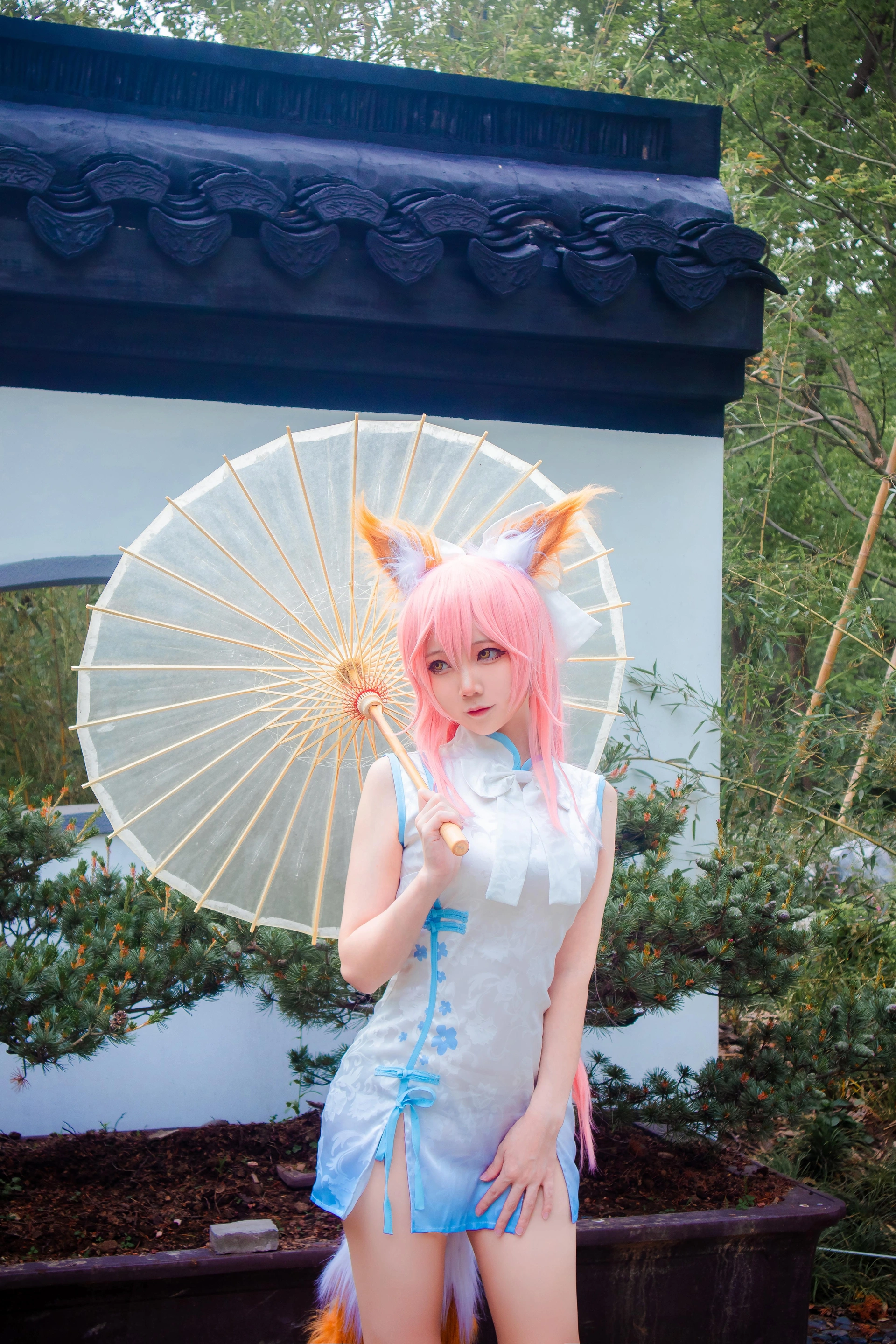 楚楚子w - NO.09 COS-FGO玉藻前FATE]旗袍COS 1