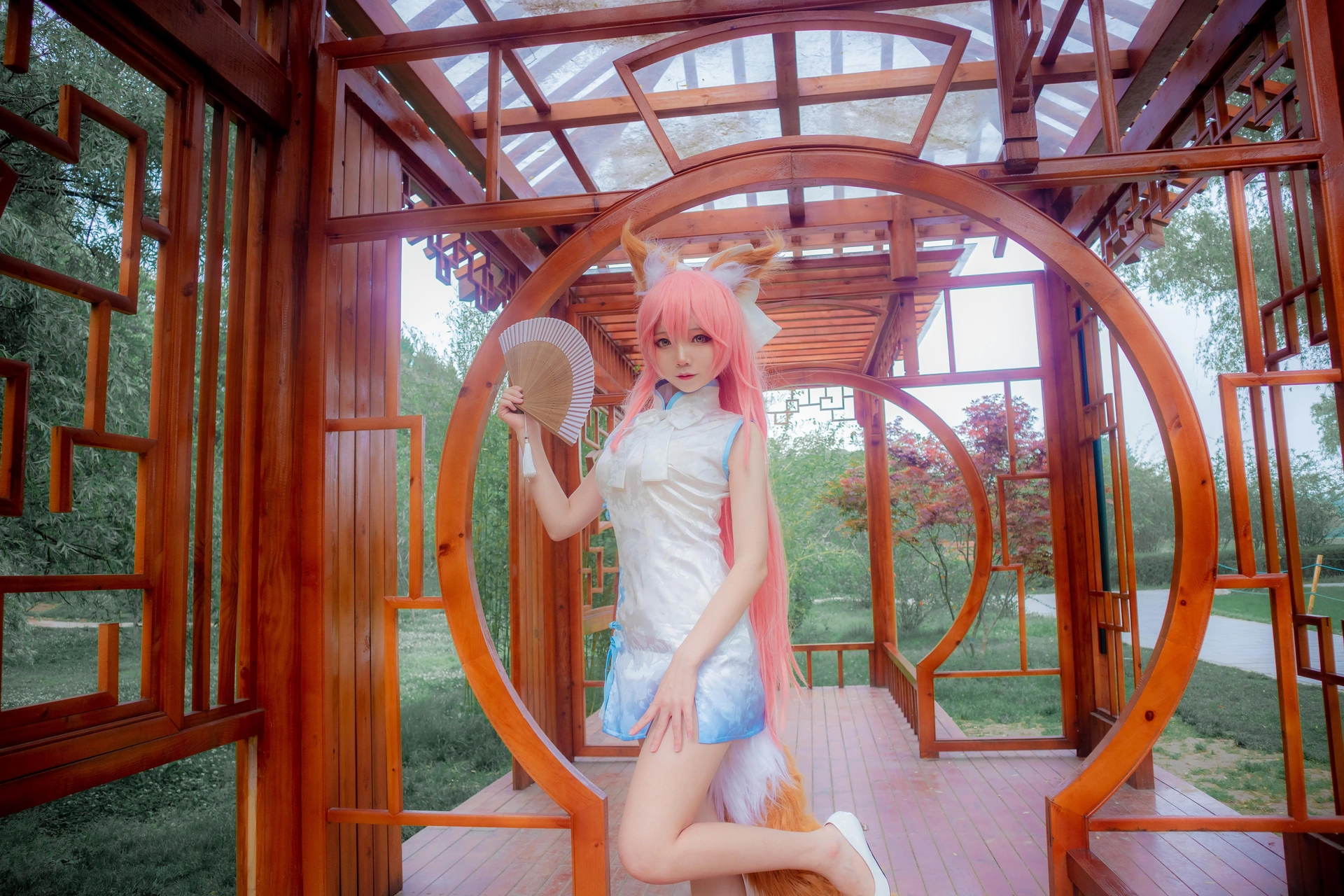 楚楚子w - NO.09 COS-FGO玉藻前FATE]旗袍COS 2